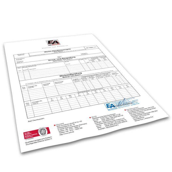 Акт осмотра в соотв. END Armaturen APZ31