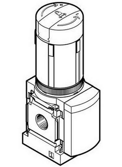 Регулятор давления MS4-LRB-1/4-D6-VS-AS-Z
