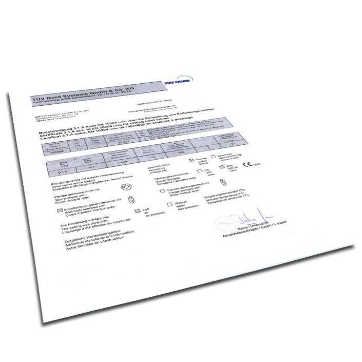 TÜV тест END Armaturen NG-TÜV