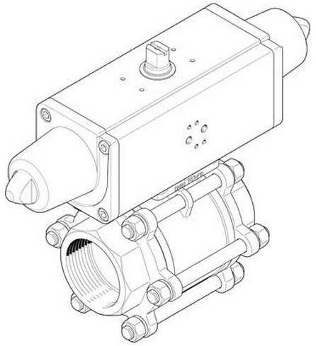 "Кран шаровой VZBA-4""-GG-63-T-22-F10-V4V4T-PS240-R-90-4-C"