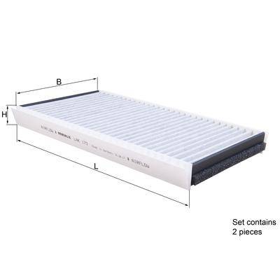 Элемент салонного фильтра с активированным углем. Mahle LAK 173/S