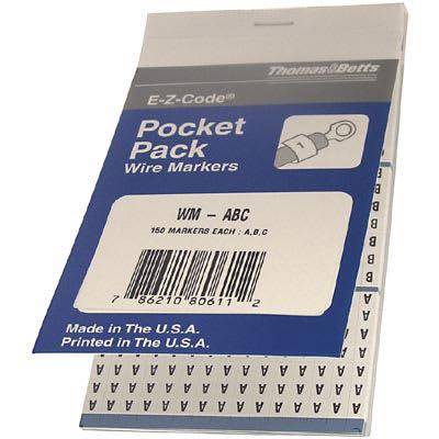 Печатная маркировочная книжка Thomas & Betts WM-ABC