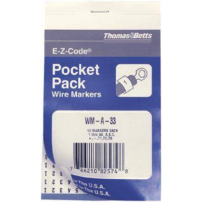 Печатная маркировочная книжка Thomas & Betts WM-A-33