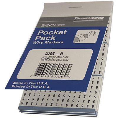 Печатная маркировочная книжка Thomas & Betts WM-5