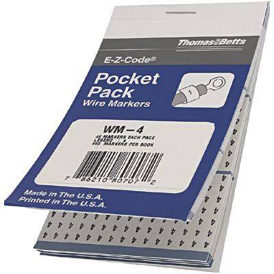 Печатная маркировочная книжка Thomas & Betts WM-4