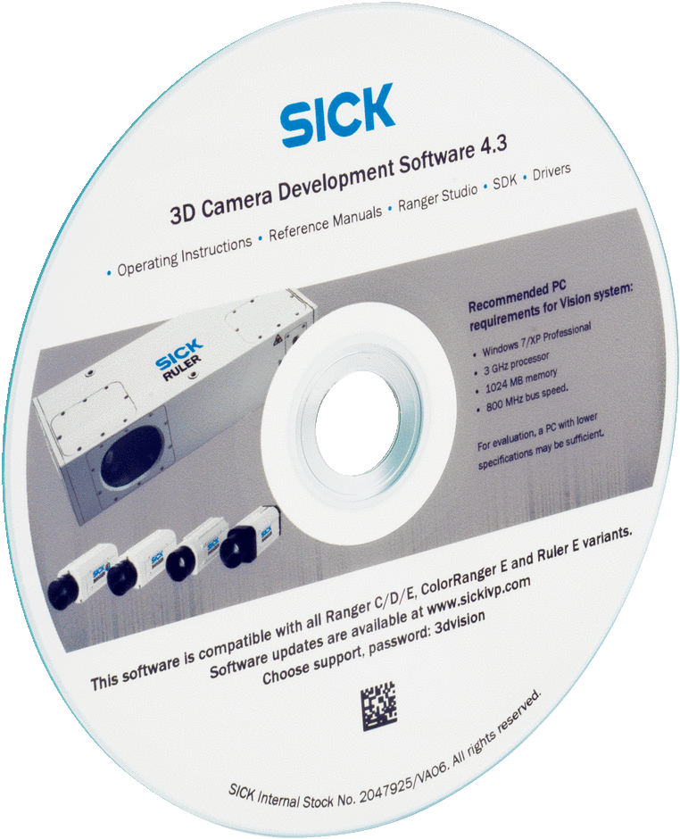 Принадлежности Дополнительные комплектующие Sick 2047925 CD-ROM с ПО для 3D-камер