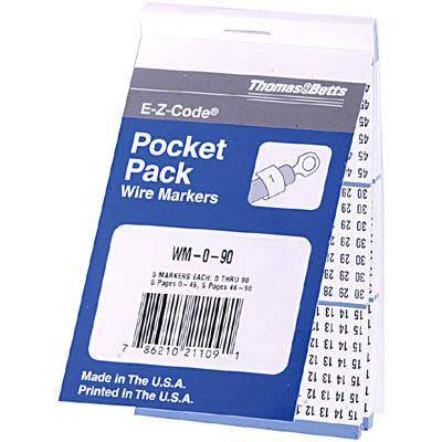 Печатная маркировочная книжка Thomas & Betts WM-0-90