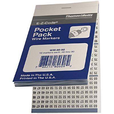 Печатная маркировочная книжка Thomas & Betts WM-46-90