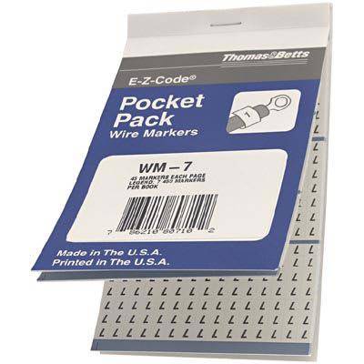 Печатная маркировочная книжка Thomas & Betts WM-7