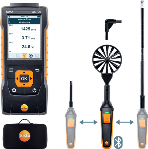 Комплект для вентиляции № 2 с Bluetooth TESTO 440 delta P (0563 4410)