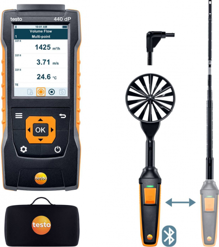 Комплект для вентиляции № 3 с Bluetooth TESTO 440 delta P (0563 4409)