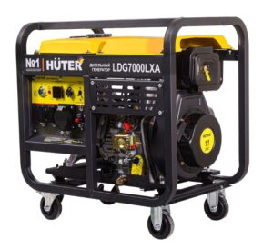 Генератор дизельный с воздушным охлаждением HUTER LDG  7000LXА открытая 64/2/8