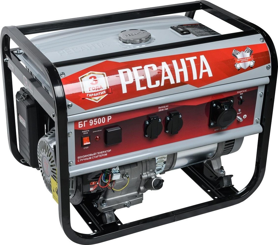 Бензогенератор Ресанта БГ 9500 Р 64/1/53